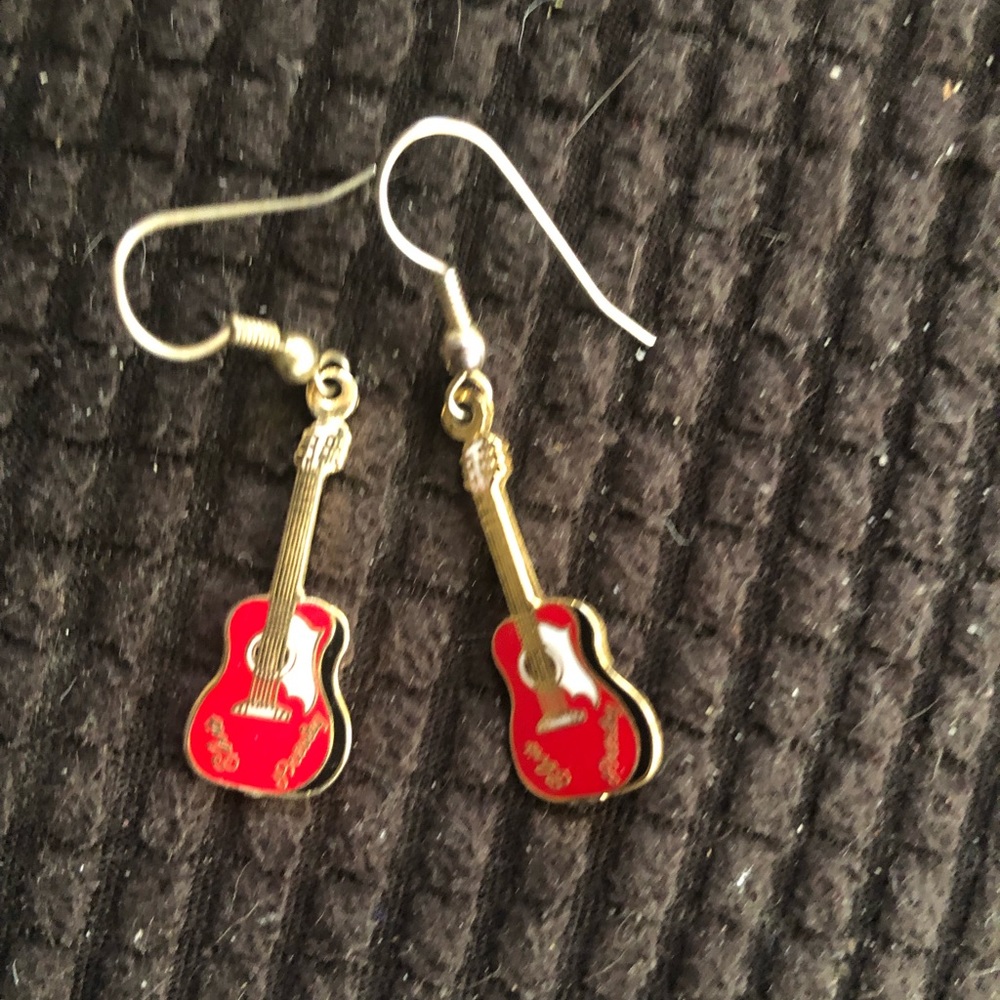 Elvis Presley Enamel Guitar Earrings- 698 $30 or $25 w/offer- Might be misplaced